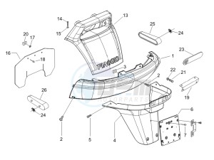 X9 500 Evolution 2006-2007 (USA) drawing Rear cover - Splash guard