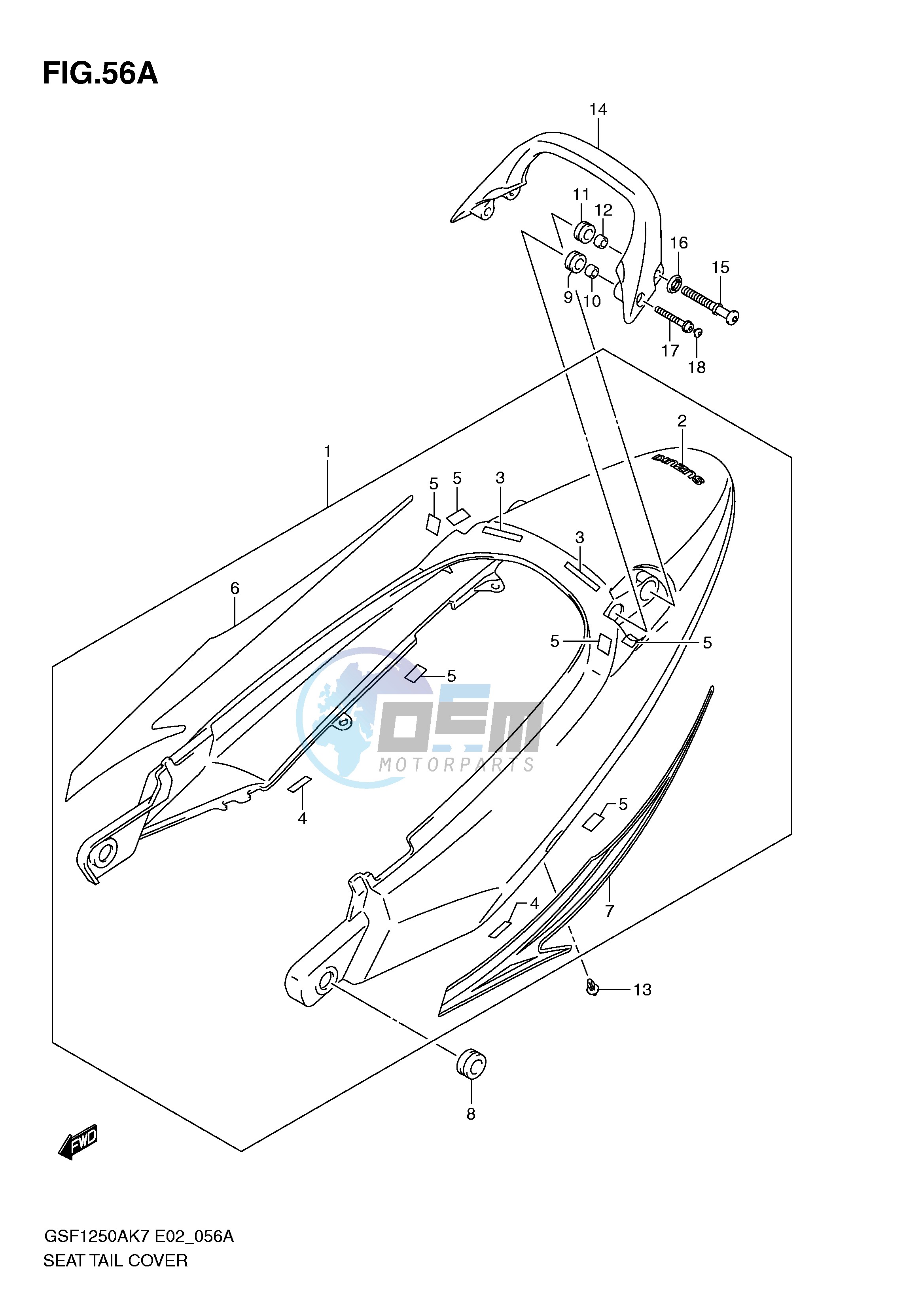 SEAT TAIL COVER (GSF1250SAZK9)