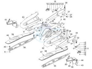 Nexus 500 e3 drawing Central cover - Footrests