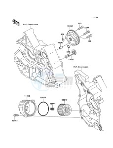 KLX110 KLX110CDF EU drawing Oil Pump