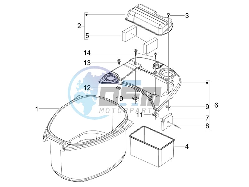 Helmet housing - Undersaddle