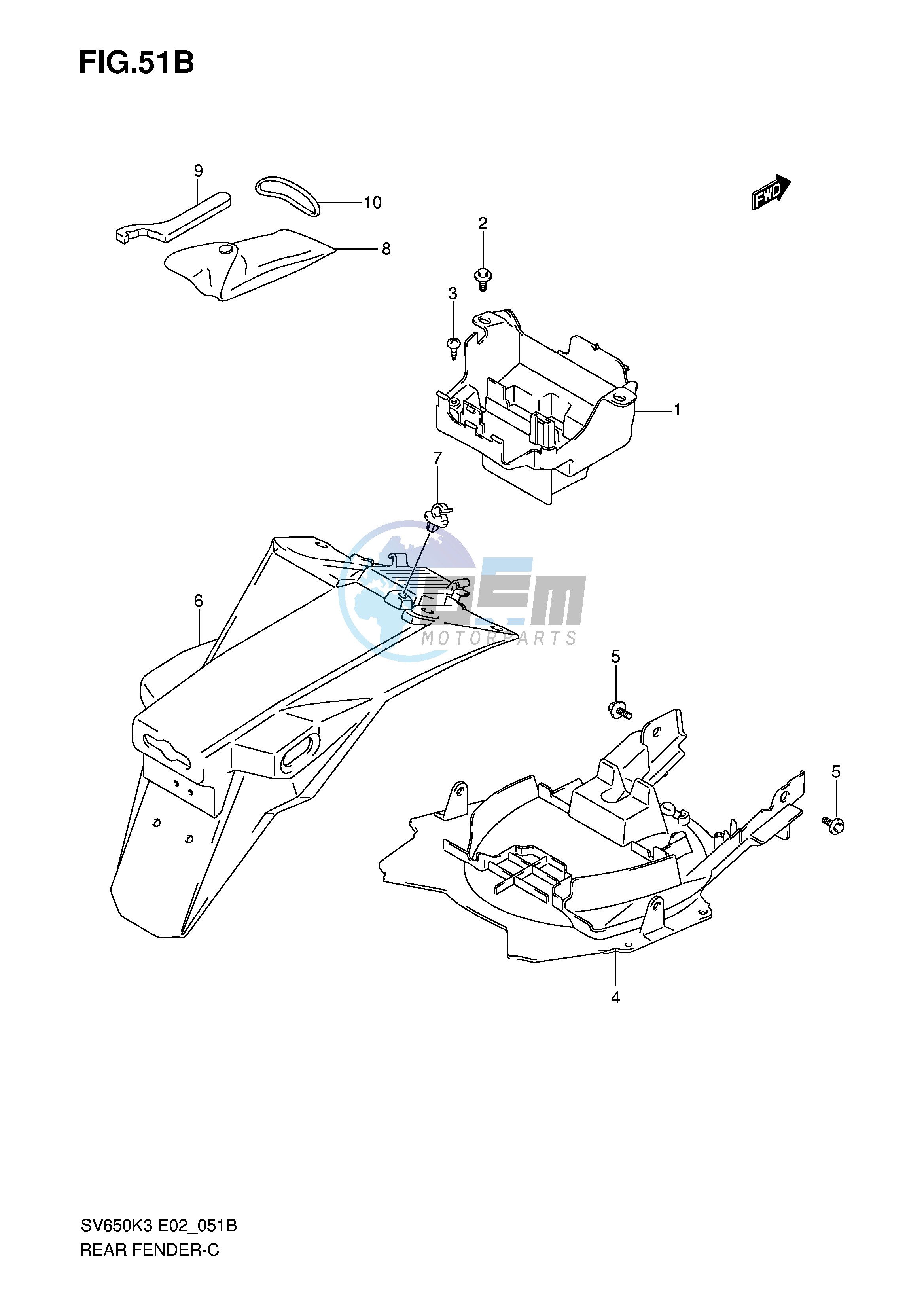 REAR FENDER (WITH ABS)