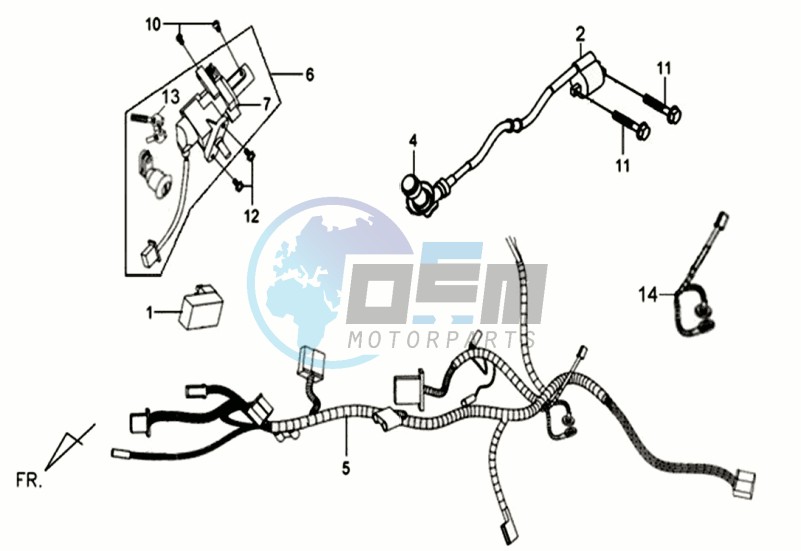 CDI - WIRING HARNASS / IGNITION LOCK