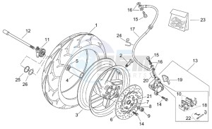 Leonardo 125-150 drawing Front wheel