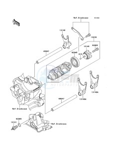 Z1000_ABS ZR1000EBF FR XX (EU ME A(FRICA) drawing Gear Change Drum/Shift Fork(s)