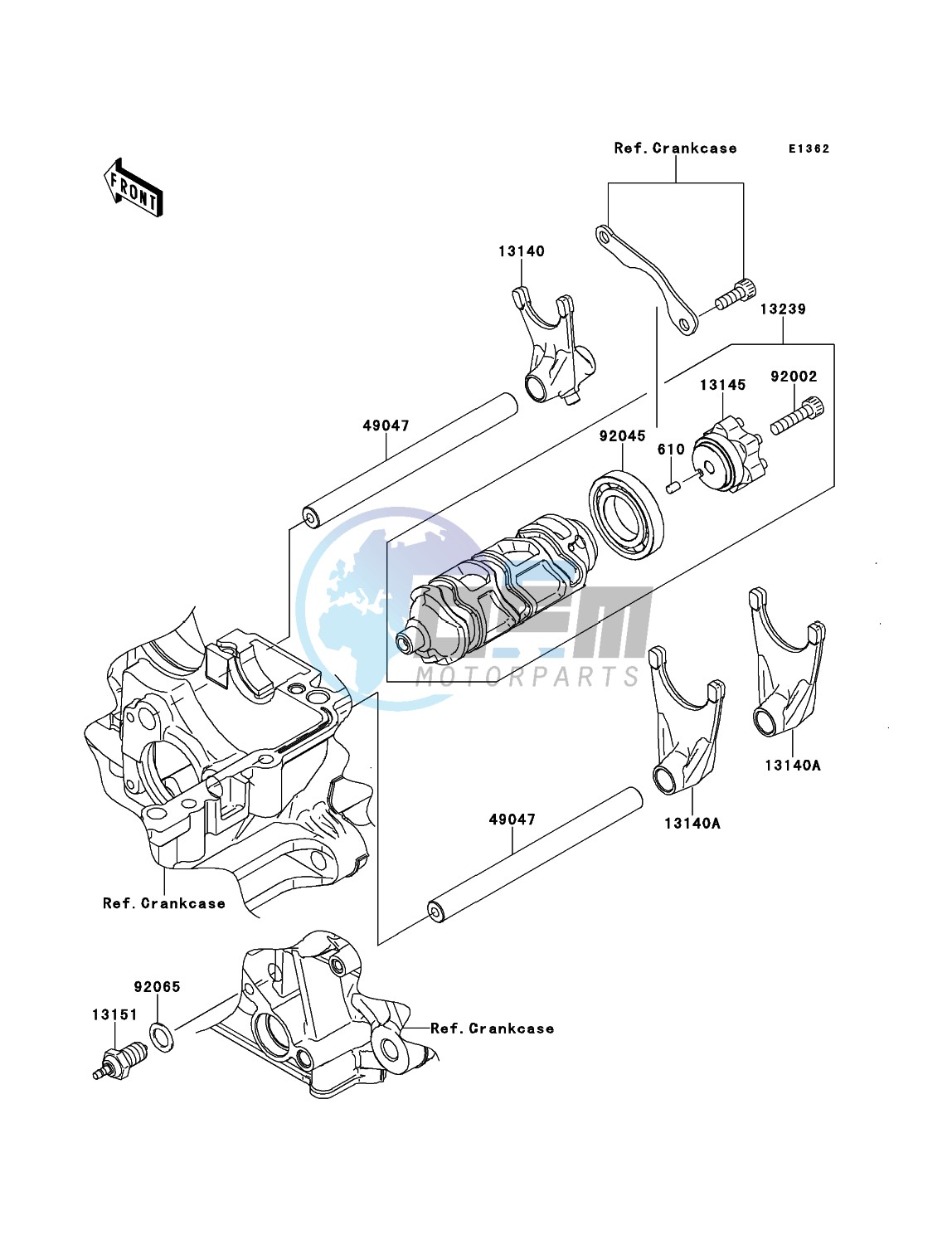 Gear Change Drum/Shift Fork(s)