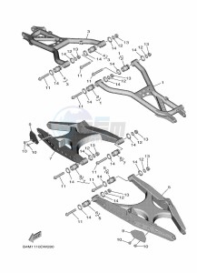 YXE1000EWS YX10ERPSN (B4MD) drawing REAR ARM