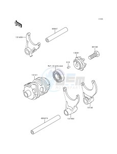 KX 250 K [KX250] (K3) [KX250] drawing GEAR CHANGE DRUM_SHIFT FORK-- S- -