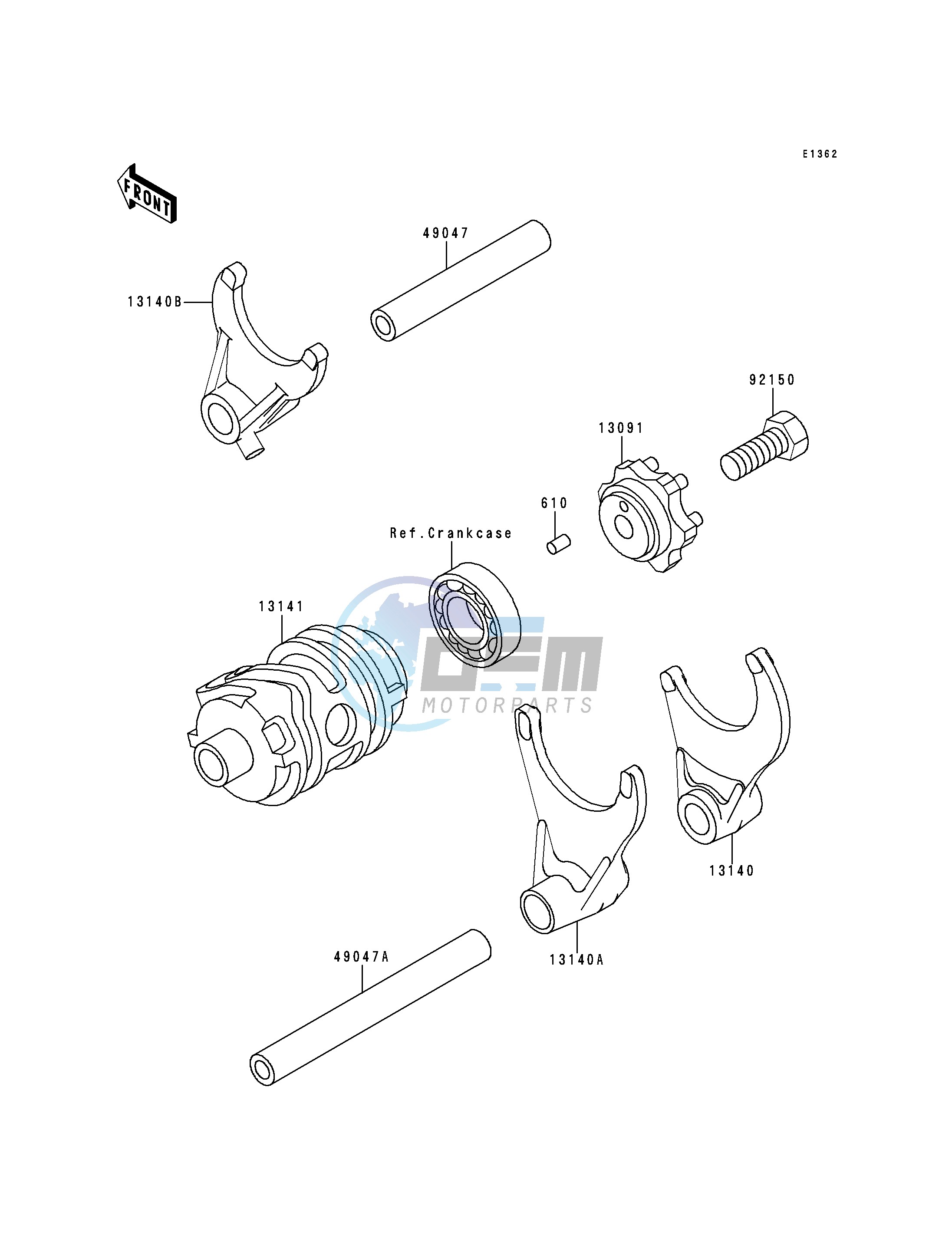 GEAR CHANGE DRUM_SHIFT FORK-- S- -