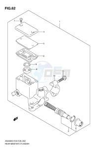 AN400 (E3-E28) Burgman drawing REAR MASTER CYLINDER