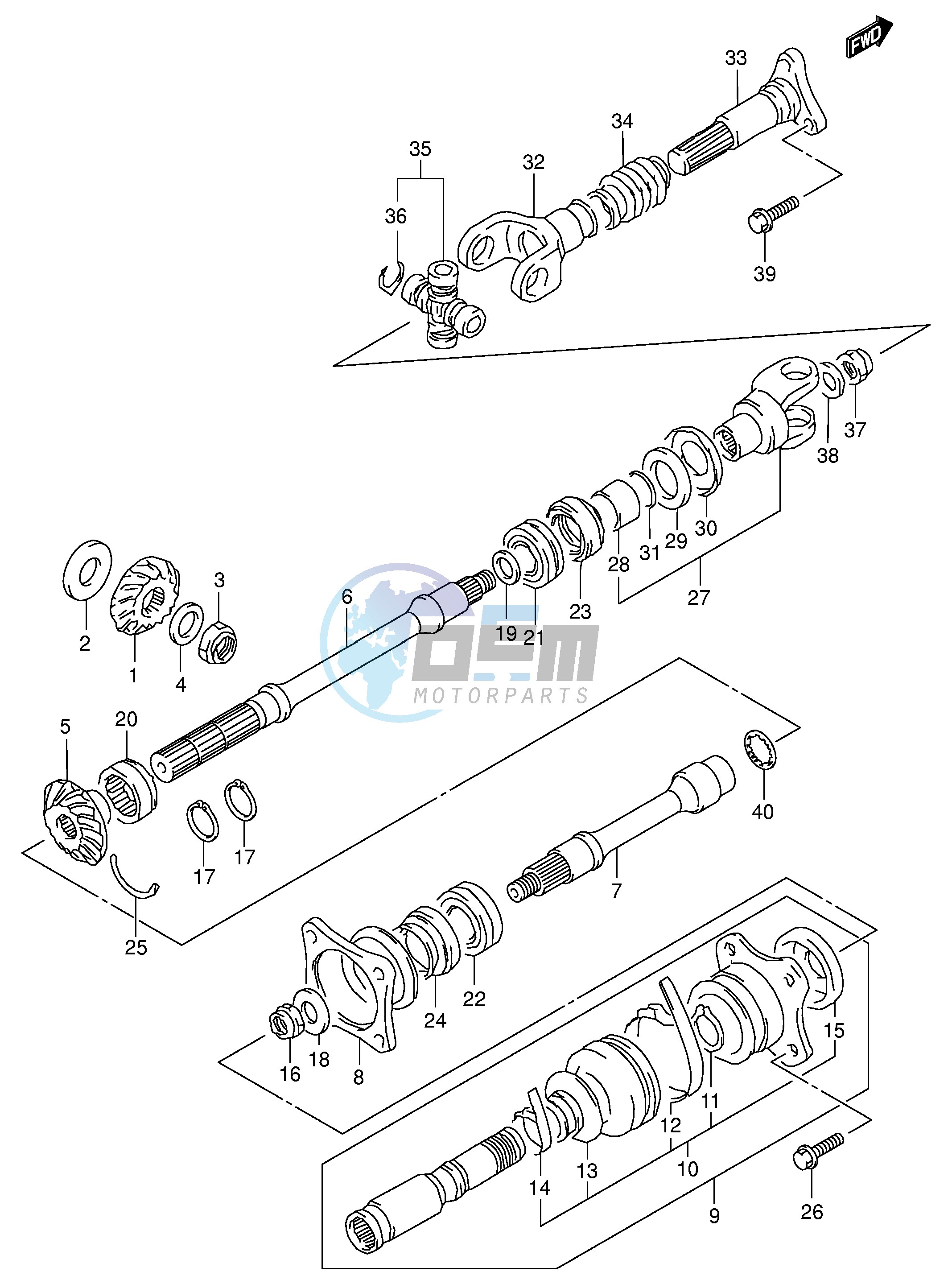 SECONDARY DRIVE (MODEL Y)