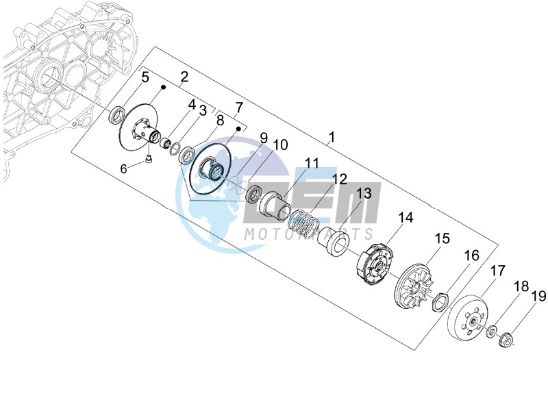 Driven pulley