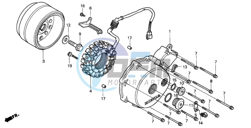 LEFT CRANKCASE COVER/ GENERATOR