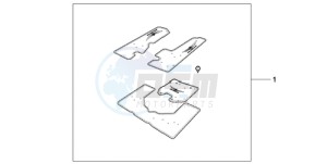 GL1800A ED drawing PANNIER/TRUNK CARPET SET