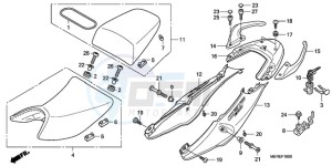 CBF600NA9 UK - (E / ABS MKH) drawing SEAT/SEAT COWL