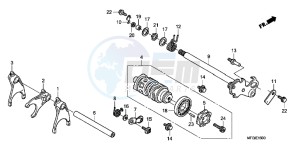 CB600FB drawing GEARSHIFT DRUM