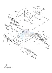 SR400 (2RD1) drawing REAR ARM