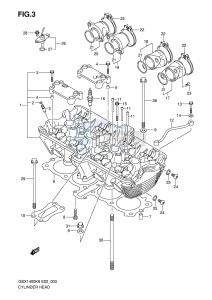 GSX1400 (E2) drawing CYLINDER HEAD