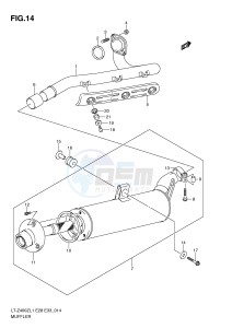 LT-Z400 (E28-E33) drawing MUFFLER