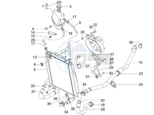 X Evo 125 Euro 3 (UK) drawing Cooling system