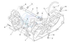 Scarabeo 100 (eng. Minarelli) drawing Central crank - Case set