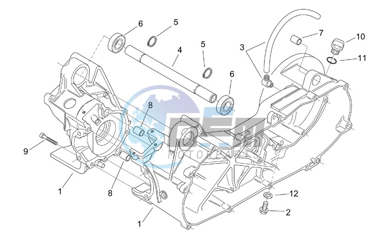 Central crank - Case set