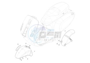 Primavera 50 2T (EMEA, APAC) drawing Wheel huosing - Mudguard