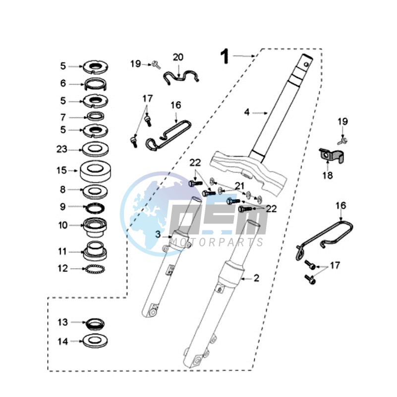 FRONT FORK / STEERINGHEAD