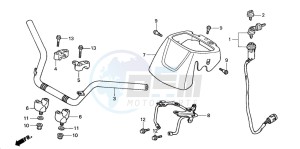 TRX350TM RANCHER drawing HANDLE PIPE (1)