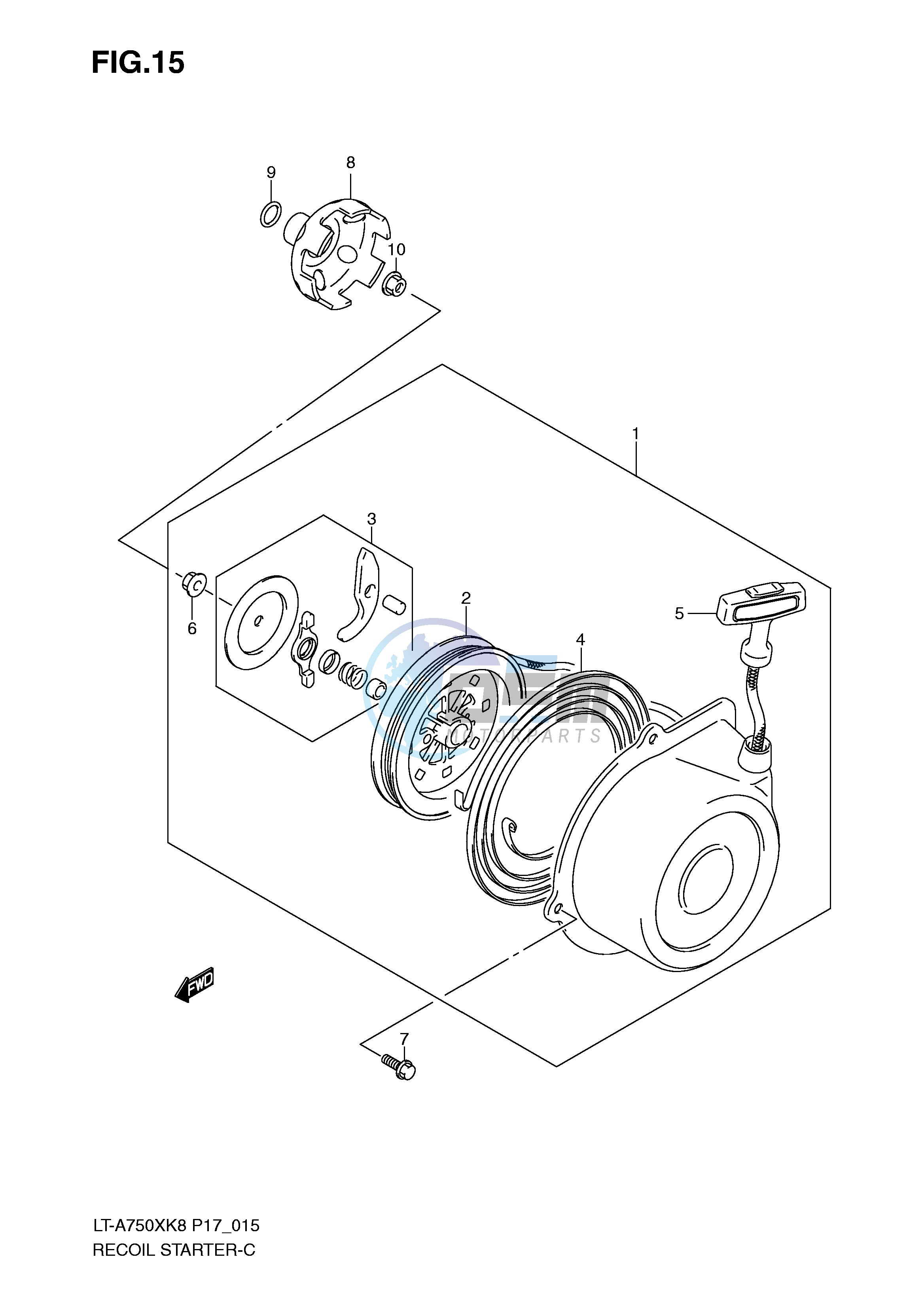 RECOIL STARTER (LT-A750XK8 XZK8  XK9 XZK9)