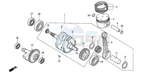 TRX350 FOURTRAX drawing CRANKSHAFT/PISTON