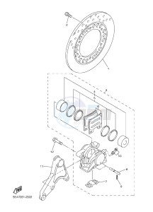 XJR1300C XJR 1300 (2PN4) drawing REAR BRAKE CALIPER