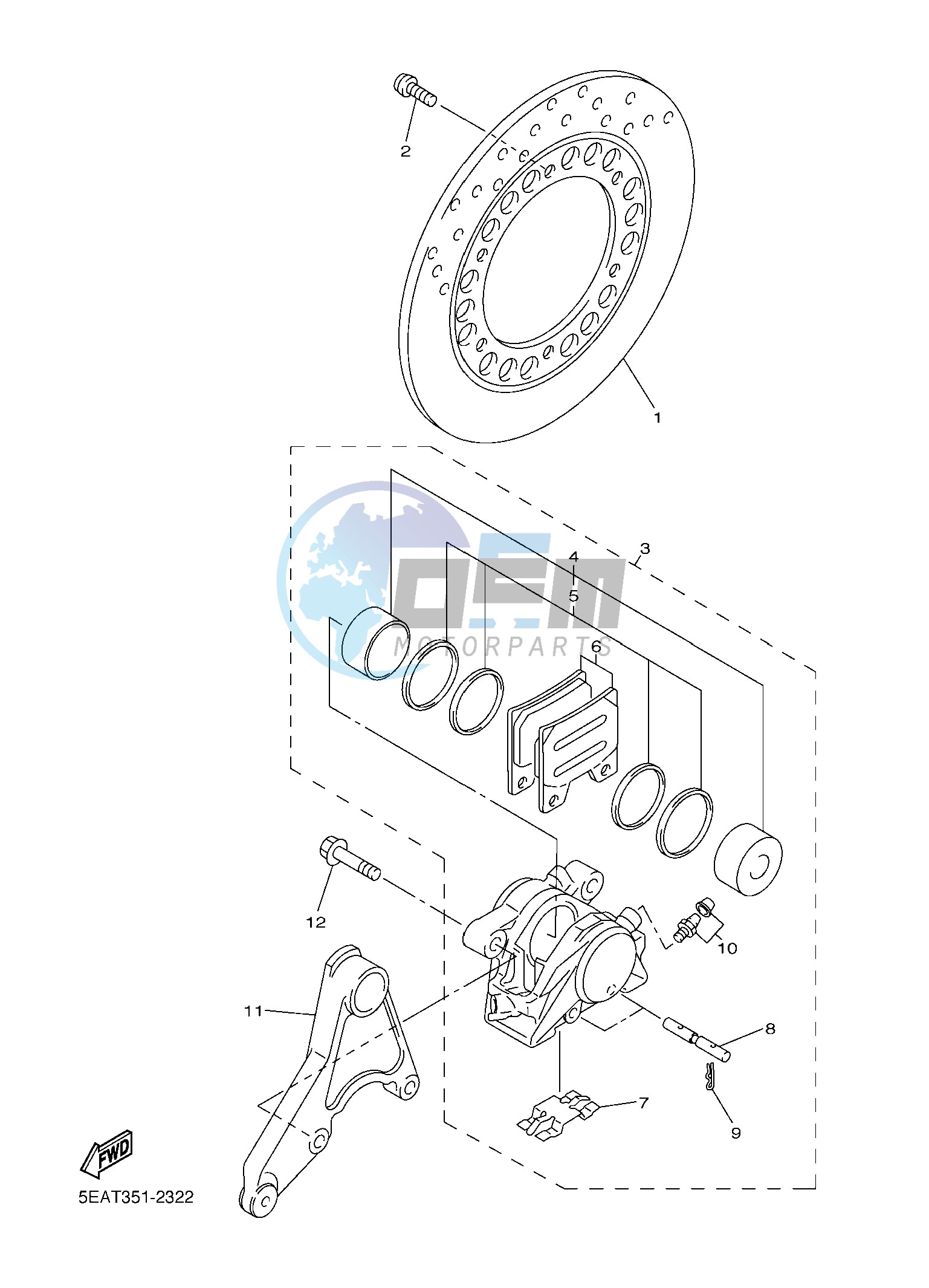 REAR BRAKE CALIPER