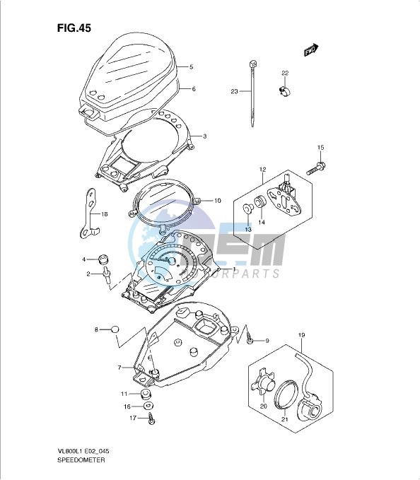 SPEEDOMETER (VL800CUEL1 E19)