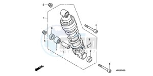 CB600FAA Australia - (U / ABS) drawing REAR CUSHION