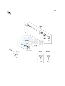 KAF 950 B [MULE 3010 DIESEL 4X4] (B2-B3) [MULE 3010 DIESEL 4X4] drawing IGNITION SWITCH