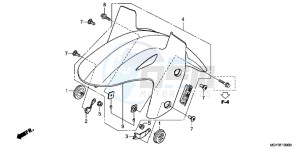 VFR800XC drawing FRONT FENDER