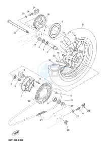 XT660Z (ABS) TENERE ABS (2BE2 2BE2 2BE2) drawing REAR WHEEL