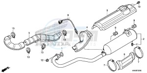 TRX500FE1F TRX500F Europe Direct - (ED) drawing EXHAUST MUFFLER