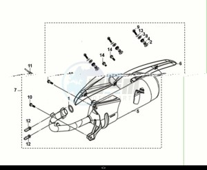 JET 14 50 (XC05W2-NL) (E5) (M1) drawing EXHAUST MUFFLER