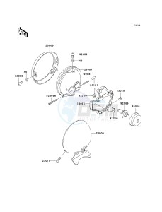 VN 1500 E [VULCAN 1500 CLASSIC] (E2-E6) [VULCAN 1500 CLASSIC] drawing HEADLIGHT-- S- -