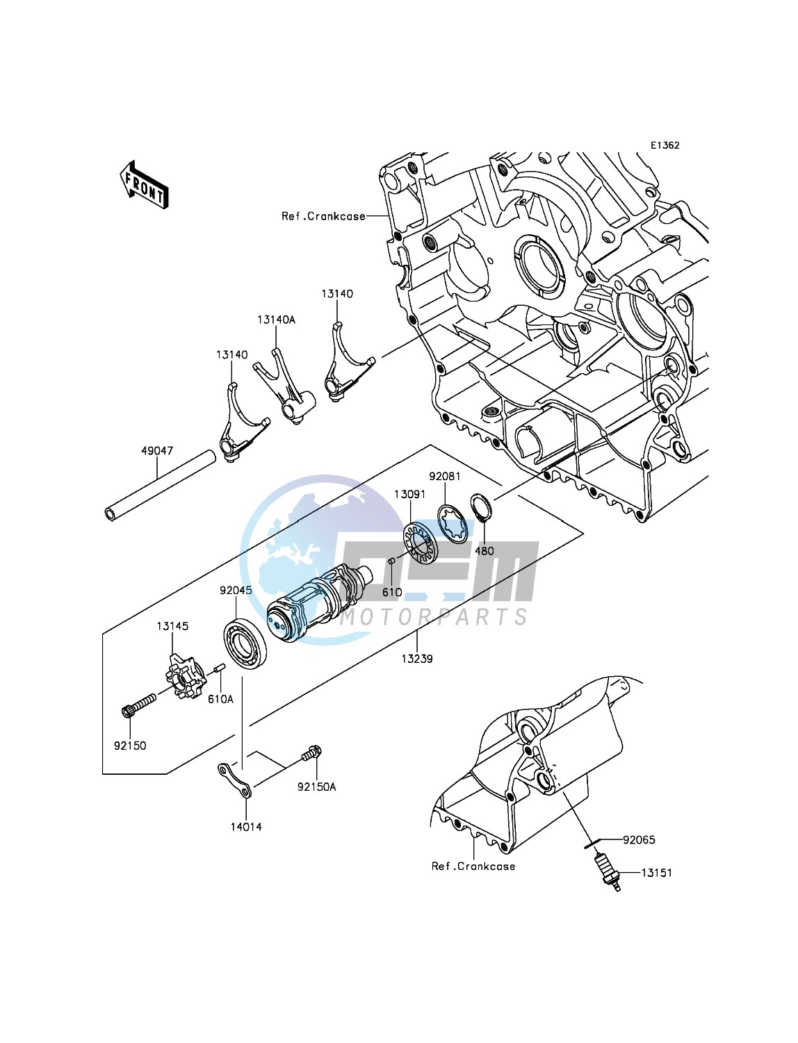 Gear Change Drum/Shift Fork(s)