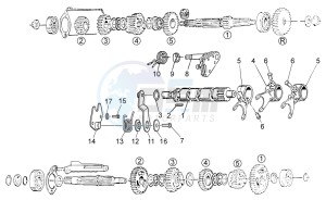 V7 Racer 750 drawing Gear box selector