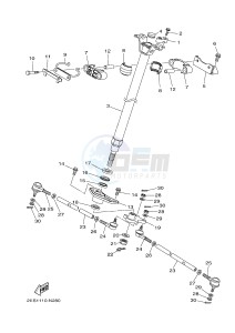 YFM700FWB YFM70KDHG KODIAK 700 HUNTER (B168) drawing STEERING