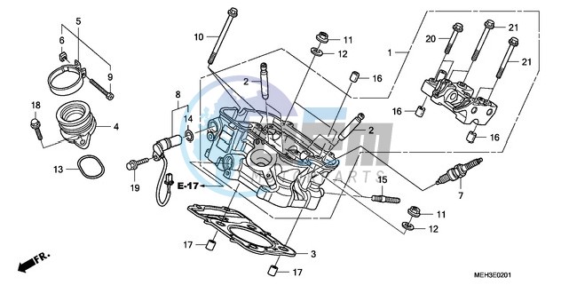 REAR CYLINDER HEAD