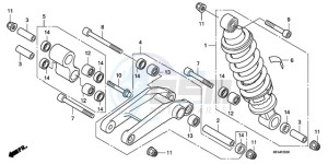 CBF1000A9 EK drawing REAR CUSHION