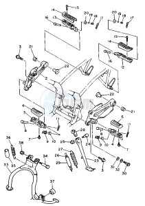 XJ S DIVERSION 600 drawing STAND-FOOTREST