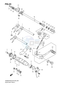 GSX650F (E3-E28) Katana drawing GEAR SHIFTING (MODEL K8)