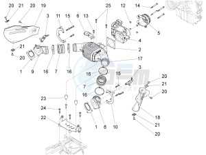 California 1400 Custom ABS 1380 drawing Throttle body