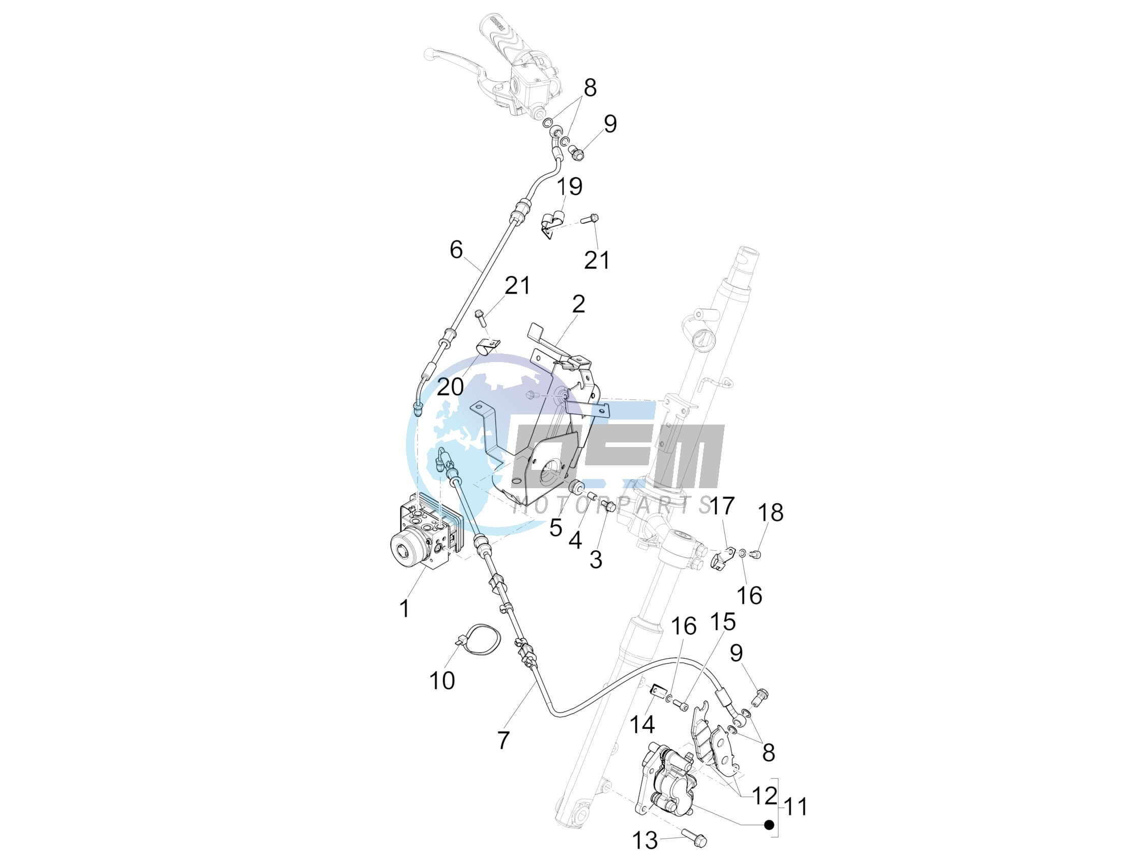 Brakes pipes - Calipers (ABS)